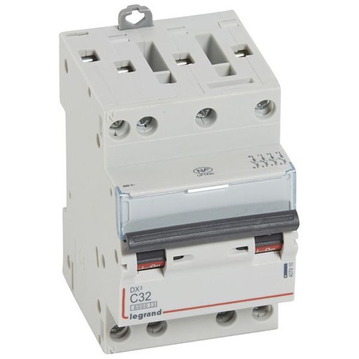 [LEG407910] Disjoncteur Dx³ 6000 Vis/Vis- 4P 400V~-32A-10Ka-Courbec-Peig legrand 407910