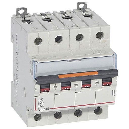 [LEG409844] Dx3 Disjoncteur 4P D6 25Ka legrand 409844