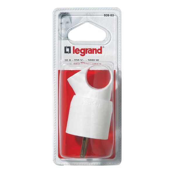 Fiche Mâle Avec Terre Plastique Annela Avec Anneau Blister legrand 093903