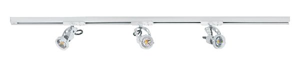 Yeo - rail 1 all. + 3 spots gu10, blanc, a/lpes led 6w 3000k 500lm inc - 0284