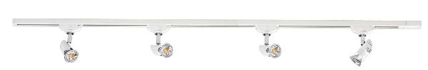 Comete - rail 1 all.029 + 4 spots gu10 blanc, a/lpes led 6w 3000k 500l - 0327