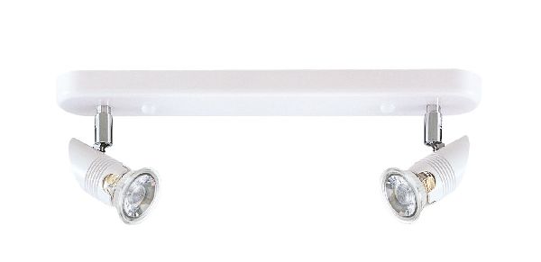 Comete b2 - plaf./appl.mur 2 spots gu10, blanc, a/lpes led 6w 3000k 50 - 0441