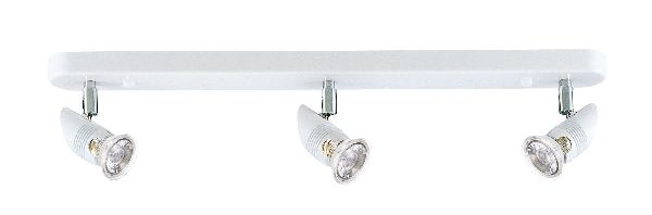 Comete b3 - plaf./appl.mur 3 spots gu10, blanc, a/lpes led 6w 3000k 50 - 0442