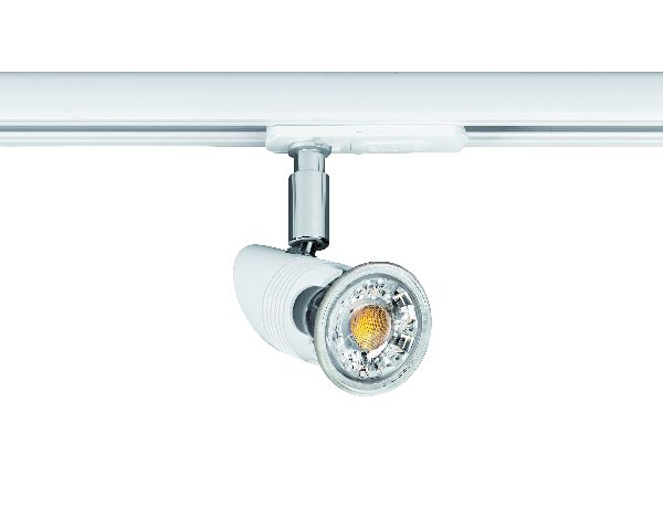 Comete 029 - spot rail 1 all. 029 gu10, blanc, a/lpe led 6w 3000k 500l - 1277