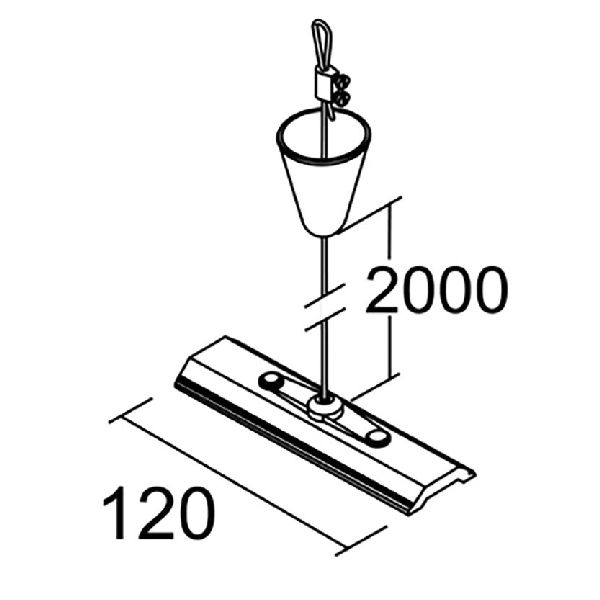 Kit de suspension pour rail 3 allumages - 16344