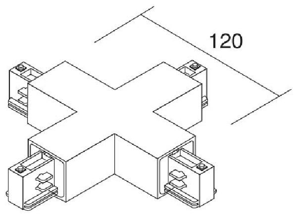 Connecteur croix 023 - noir - 16361