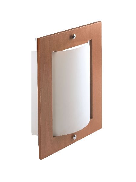 Bella - applique mur e27 60w max., bois clair, verre opale, lampe non - 1820