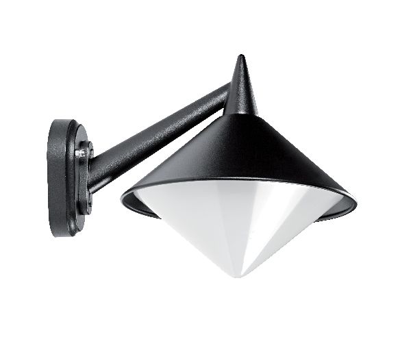 Sirio - applique mur ext. ip43 ik08, noir, e27 75w max., lampe non inc - 1862