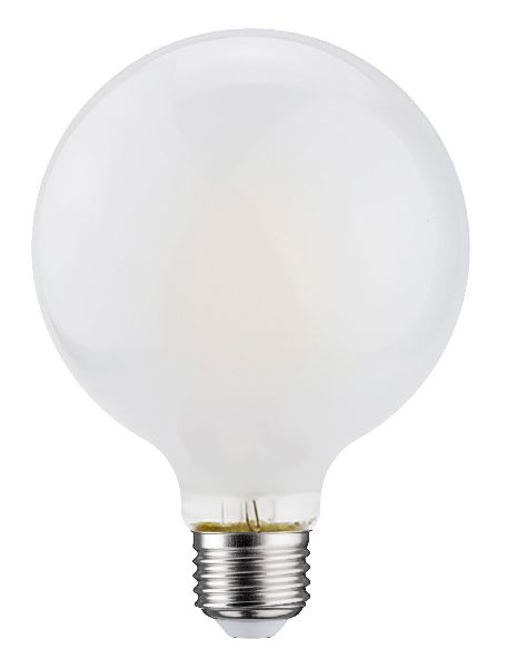 Lampe globe g125 filament e27 12w 3000k, 1521lm, cl.énerg.e, 15000h, opale, dimm - 20053