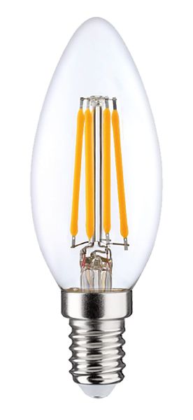 Lampe flamme c45 e14 filament led 4w 2700k 450lm, cl.énerg.e, 15000h, claire - 20054