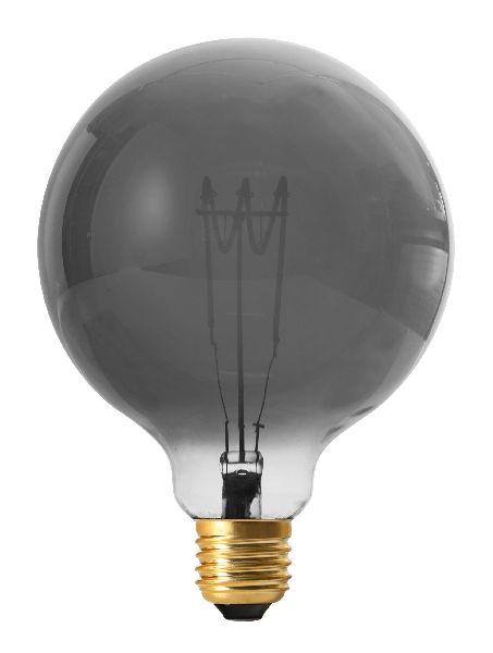 Lampe déco globe e27 led 4,1w 1700k 60lm, 25000h, dimmable, fumée - 20116