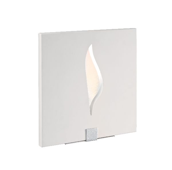 Flamme - applique mur plâtre, carré, blanc, led intég. 3x1,2w 3000k 22 - 3025