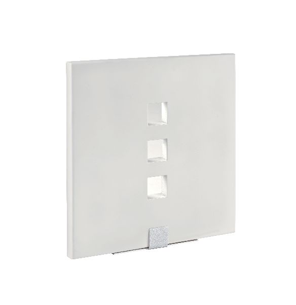 Tosca - applique mur plâtre, carré, blanc, led intég. 3x1,2w 3000k 220 - 3027