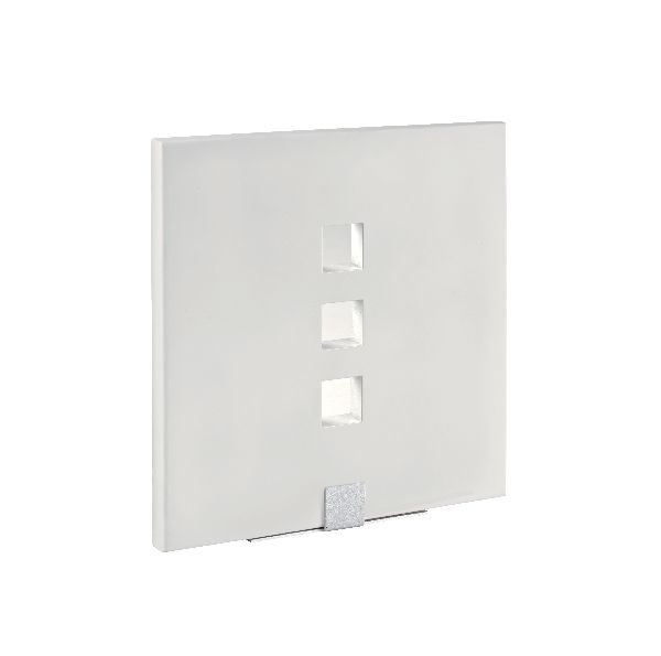 Tosca - applique mur plâtre, carré, blanc, led intég. 3x1,2w 6300k 220 - 3054