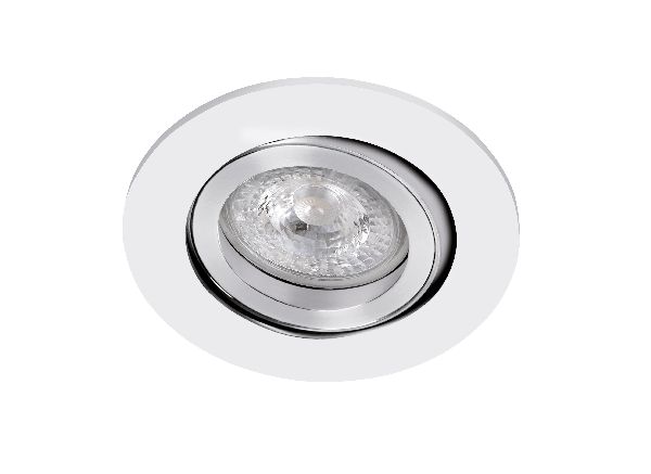 Tipo r-12 - encastré gu5,3, rond, orientable et basc., blanc, lampe no - 4131