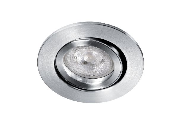 Tipo r-12 - encastré gu5,3, rond, orientable et basc., alu, lampe non - 4132