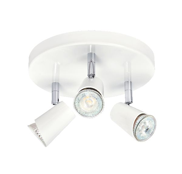 Judy p3-plafonnier 3 spots gu10, blanc, a/lpes led 5,5w 3000k 410lm di - 4151