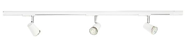 Judy-rail 1all. 029 +3 spots gu10, blanc, a/lpes led 5,5w 3000k 410lm - 4157