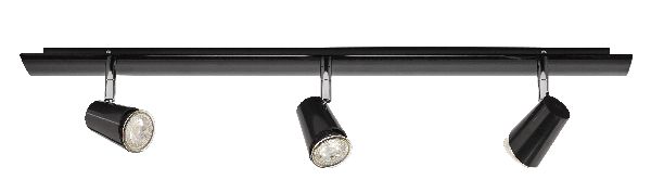 Judy b3-plaf./appl. 3 spots gu10, noir, a/lpes led 5,5w 3000k 410lm di - 4161