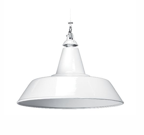 Nostalgie - suspension déco e27 en acier blanc, lampe non fournie - 4182