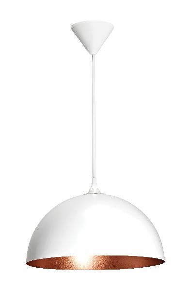 Como - suspension e27 60w max, ø335mm, acier blanc/int.cuivré, lampe n - 4208