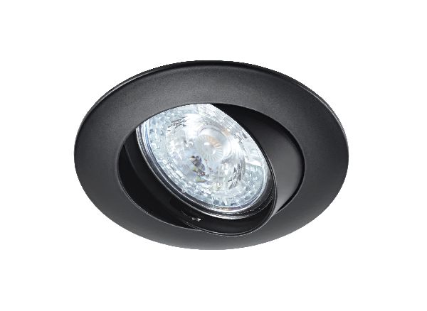 Lunar 230 cx-encastré gu10, rond, basc., noir, connex. s/outil, lampe - 4566