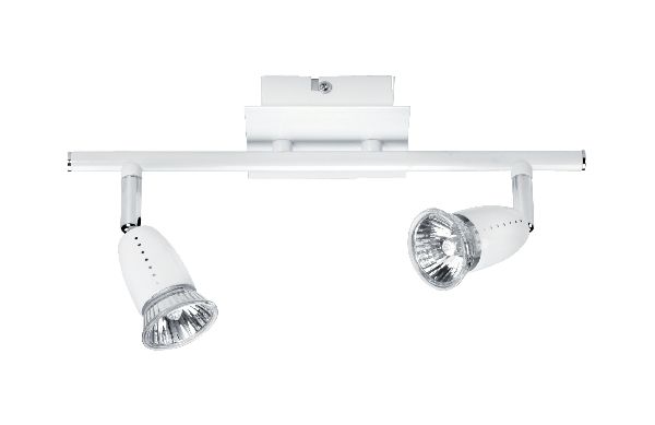 Ecco b2 - plaf./appl.mur 2 spots gu10 50w max., blanc, lampes non incl - 4663