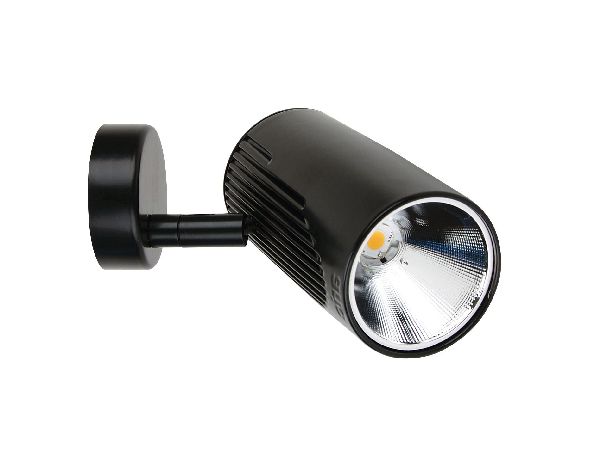 Lumi 01 - proj. s/patère, noir, angle 32°, led intég. 17w 3000k 1800lm - 50166