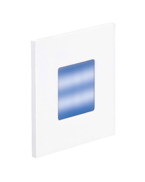 Baliz 2 - encastré mur carré, fixe, blanc, led intég. 0,92w bleu - 50381
