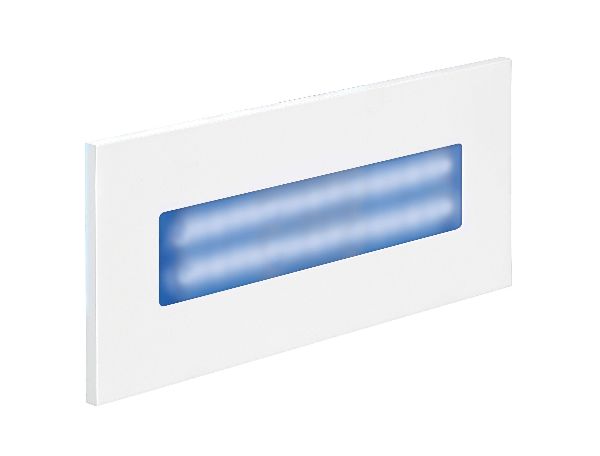 Baliz 3 - encastré mur rectang., fixe, blanc, led intég. 2,76w bleu - 50383