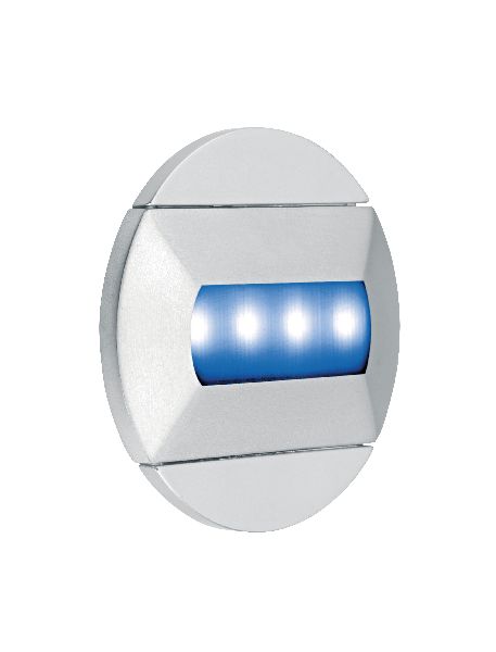 Baliz - encastré mur rond, fixe, gris, led intég. 0,46w bleu - 50414