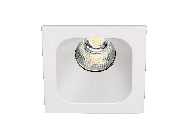 Ivaro - downlight carré fixe blanc, ip44, led intég. 40° 13w 4000k 110 - 50445