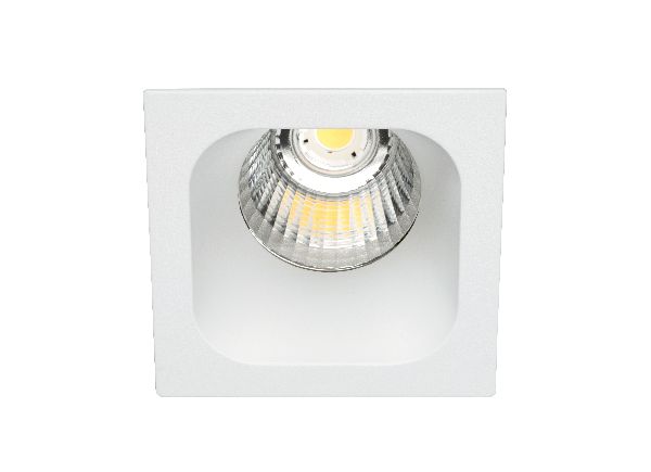 Ivaro - downlight carré fixe blanc, ip44, led intég. 65° 34w 4000k 350 - 50446