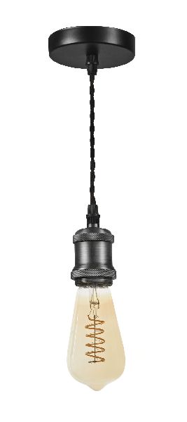 Epoque - susp. e27 60w max, douille style rétro, anthracite, lampe non - 50449