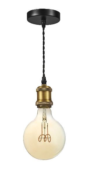 Epoque - susp. e27 60w max, douille style rétro, laiton doré, lampe no - 50450