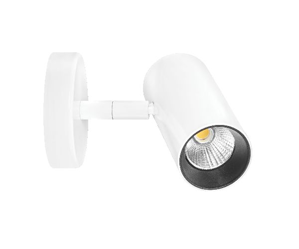 Elma - proj. s/patère, blanc, angle 36°, led intég. 7,5w 3000k 530lm - 50467