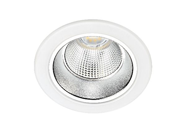 Riva - downlight ip20, ø113mm, fixe, blanc, led intég.10w 50° 3000k 90 - 50600