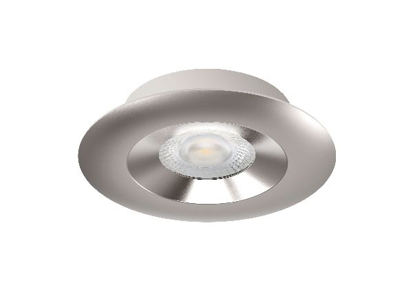 Aspen - encastré rond, fixe, nickel, led 5w 36° 450lm 3000/4000k (cct) - 50748