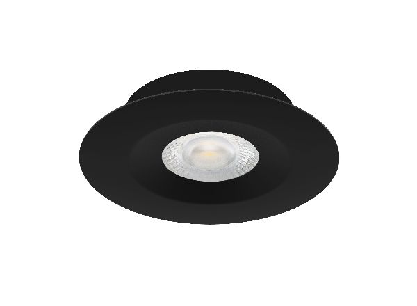 Aspen - encastré rond, fixe, noir, led 5w 36° 450lm 3000/4000k (cct) - 50749