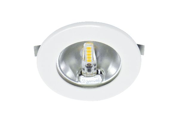 S1200 - encastré rond blanc ø70mm, led g4 1,8w 3000k 150lm incl. - 50770