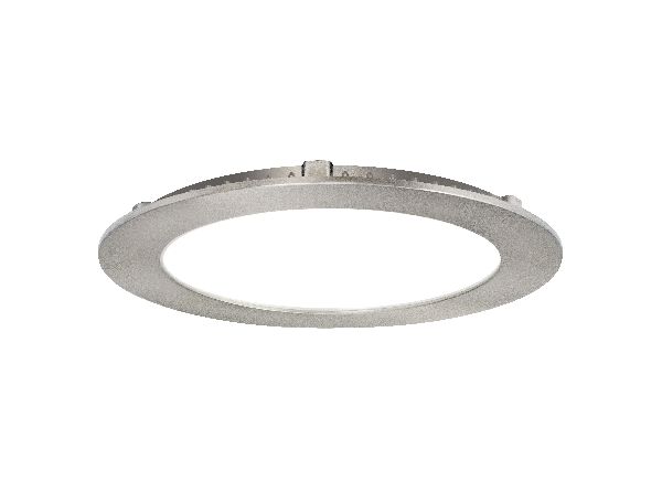 Flat cct - downlight plat rond fixe nickel 110° led 12w 770lm 3000/400 - 50805