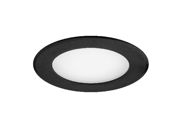 Flat-iso-downlight ip20/65 recouvr., fixe, noir, led 8w 800lm 3000/4000k(cct) - 50918