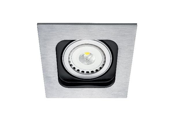 Square 50 - encastré gu10, carré, orient., alu, a/lpe led 7w 4000k 670 - 51063