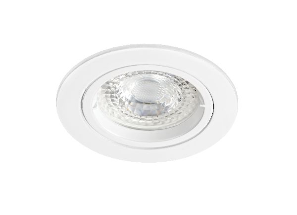 Speed 50 -enc. rond, fixe, gu5,3, blanc, ip20 a/lpe led 6w 3000k 460lm - 51115
