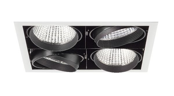 Kit quadra quatro -downlight orient. blanc, 4 mod. led 34w 3000k 40° 3 - 51182