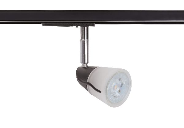 Diam 029 - spot rail 1 all. 029 gu10, noir, a/lpe led 6w 3000k 500lm incl - 51194