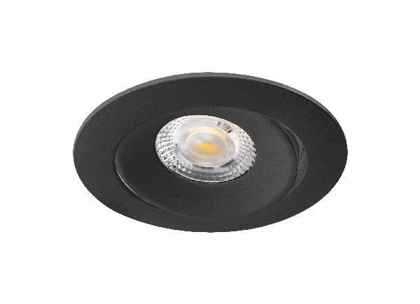 Aspen tilt - encastré rond, basculant, noir, led 5w 36° 400lm 3000/4000k (cct) - 51226