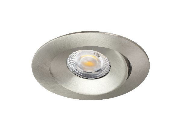 Aspen tilt - encastré rond, basculant, nickel, led 5w 36° 400lm 3000/4000k (cct) - 51227