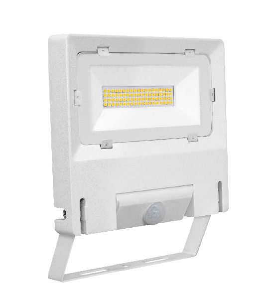 Michelle - proj. ext. ip65 ik08 blanc 110° led intég. 50w 3000k + détecteur pir - 51243