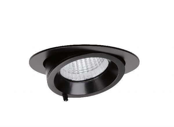 Randy 2 - downlight rond, orientable, noir, 70°, led intég 29,3w 3000k 3000lm - 51251